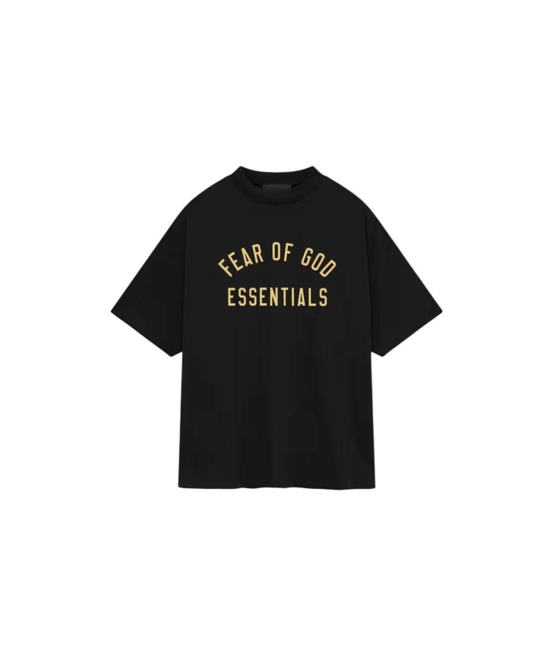 FEAR OF GOD ESSENTIALS Черная хлопковая футболка, фото 1