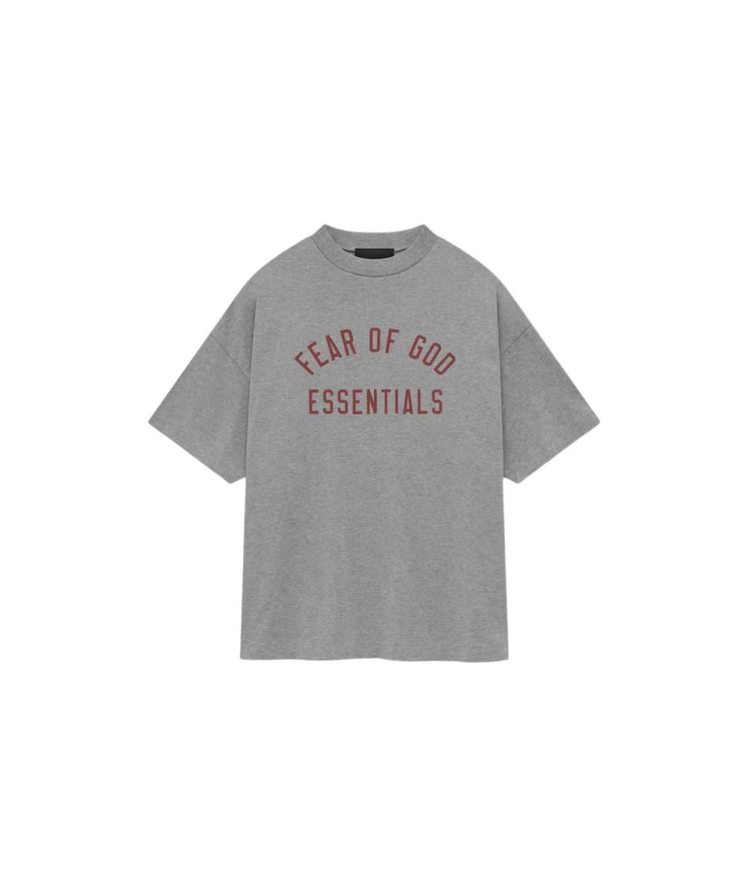 FEAR OF GOD ESSENTIALS Серая хлопковая футболка, фото 1