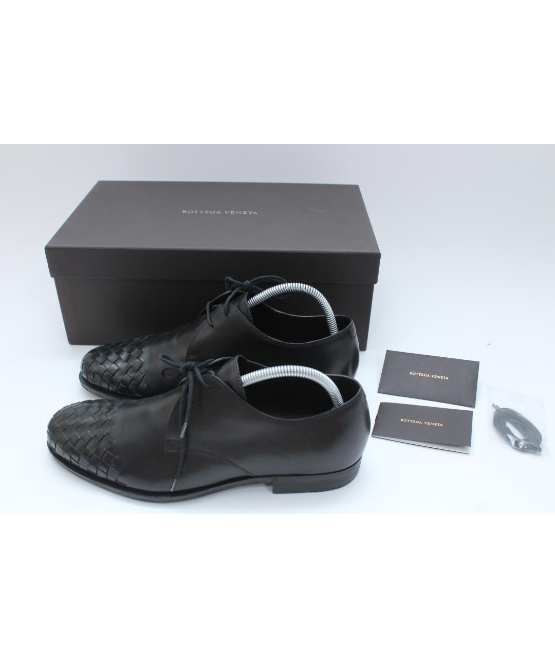 BOTTEGA VENETA Черные кожаные туфли, фото 4