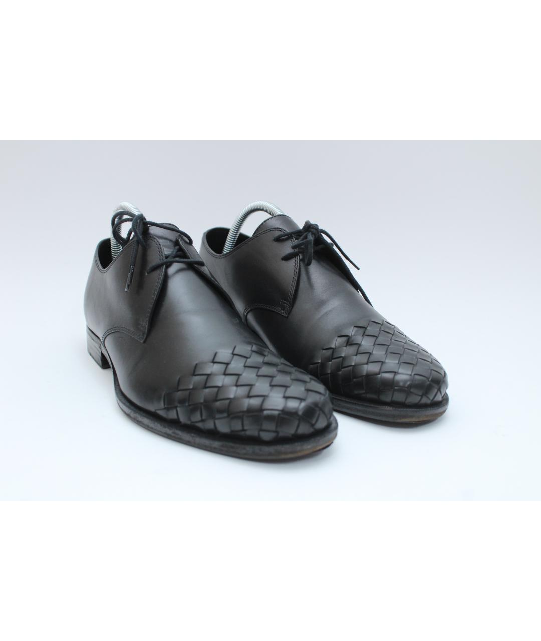 BOTTEGA VENETA Черные кожаные туфли, фото 6