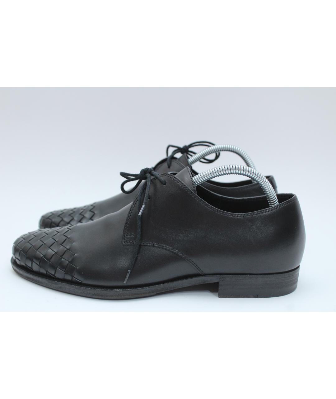 BOTTEGA VENETA Черные кожаные туфли, фото 3