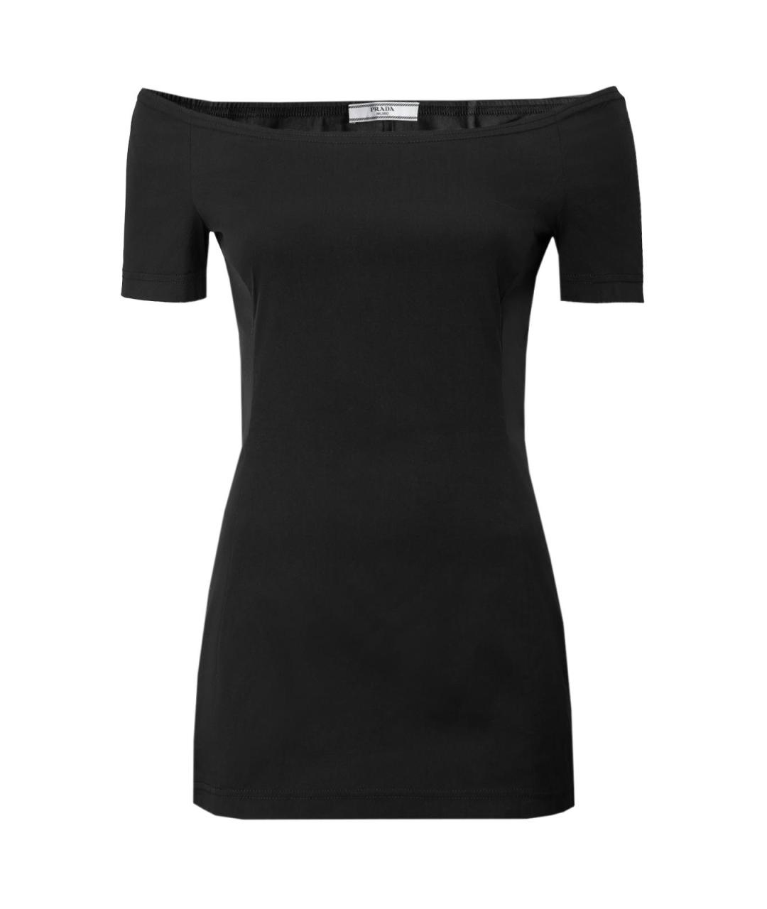 PRADA Черное хлопковое повседневное платье, фото 1