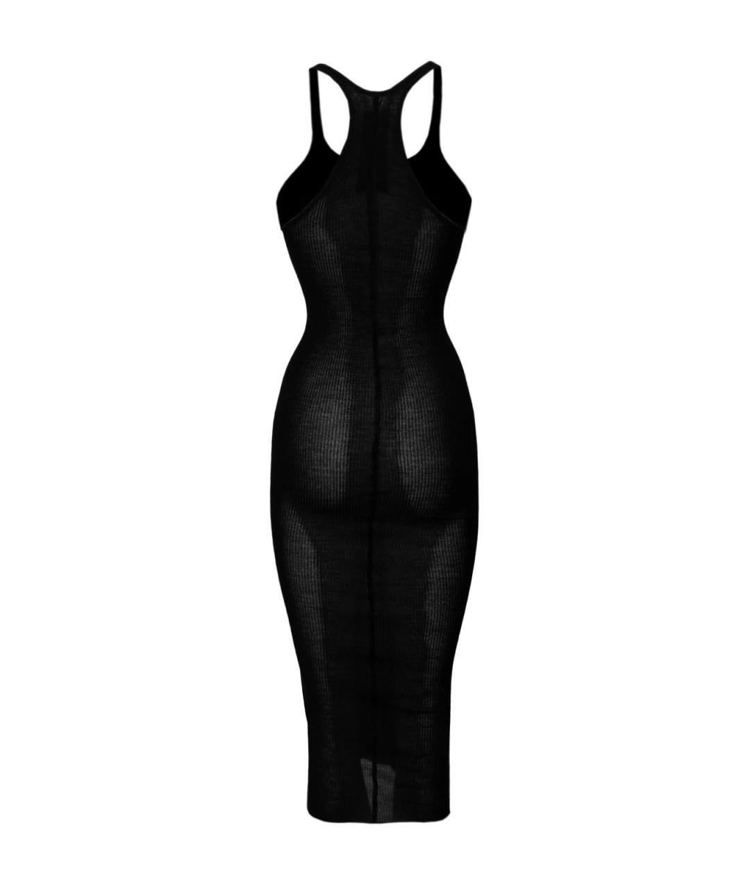 RICK OWENS Черное вискозное повседневное платье, фото 2