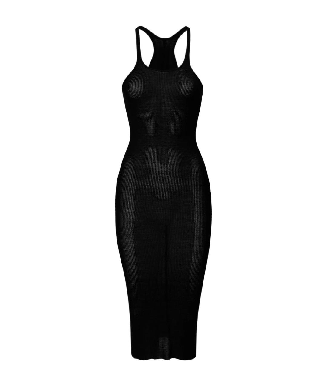 RICK OWENS Черное вискозное повседневное платье, фото 1
