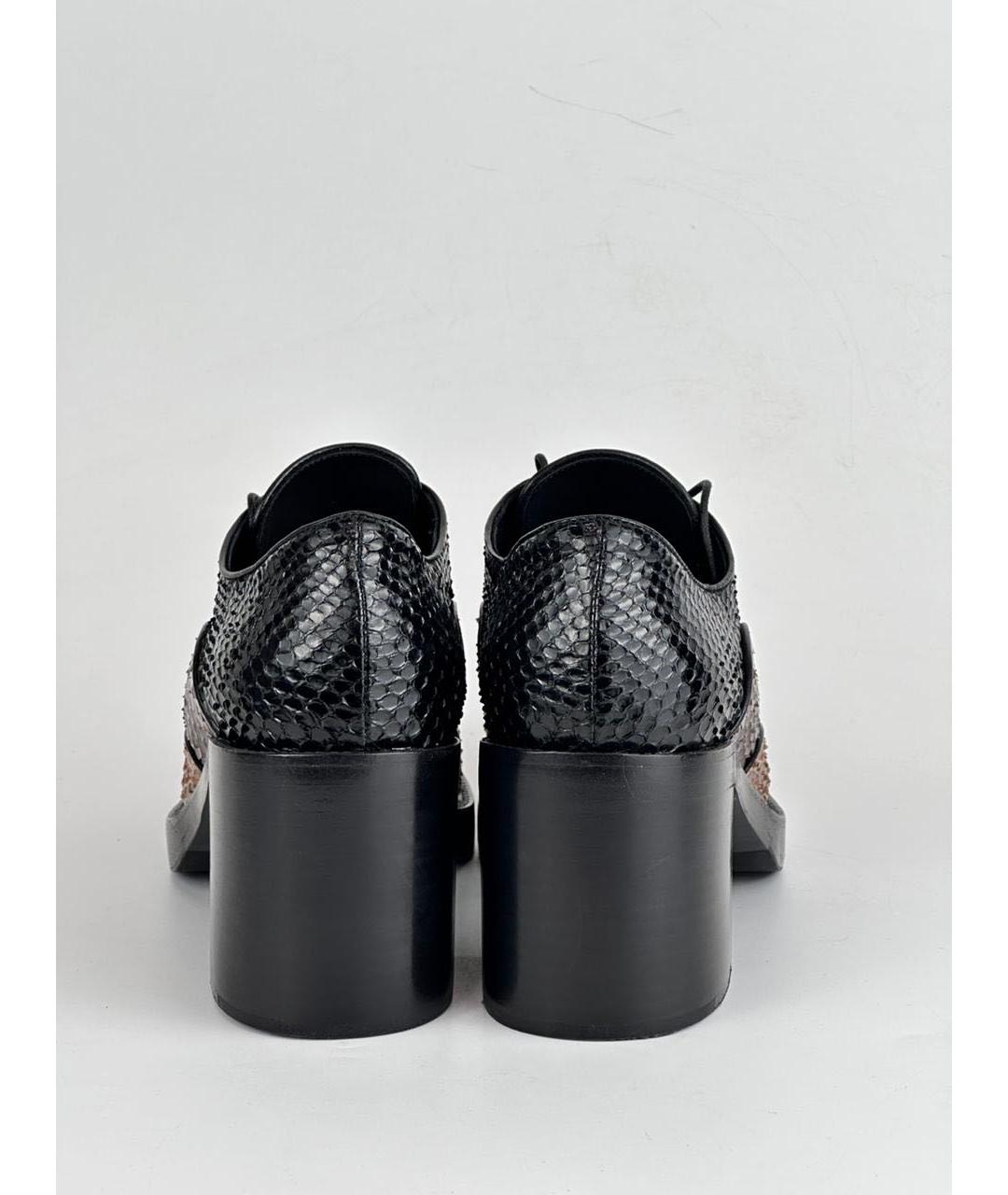 MIU MIU Коричневые ботинки из экзотической кожи, фото 4