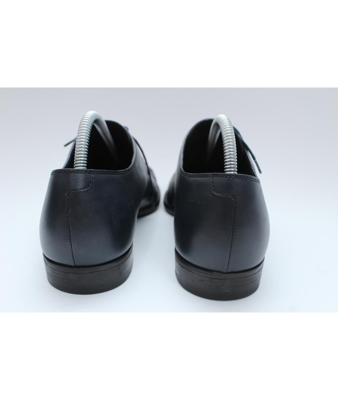 BOTTEGA VENETA Темно-синие кожаные туфли, фото 7