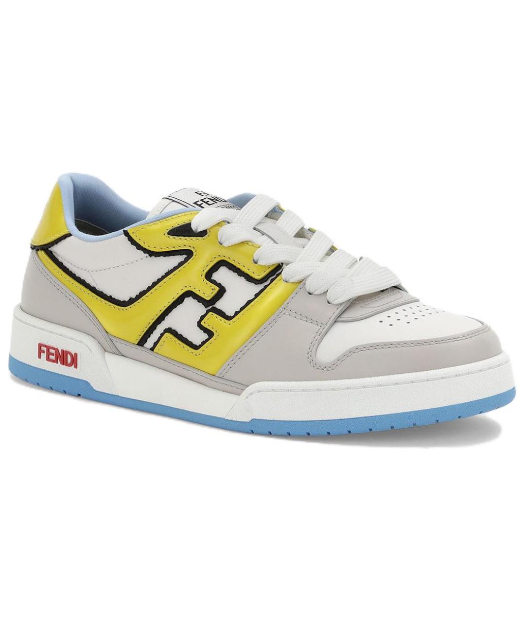 FENDI Серые низкие кроссовки / кеды, фото 3