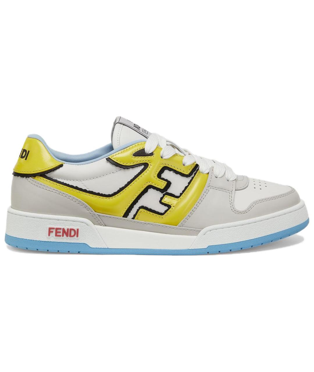 FENDI Серые низкие кроссовки / кеды, фото 1