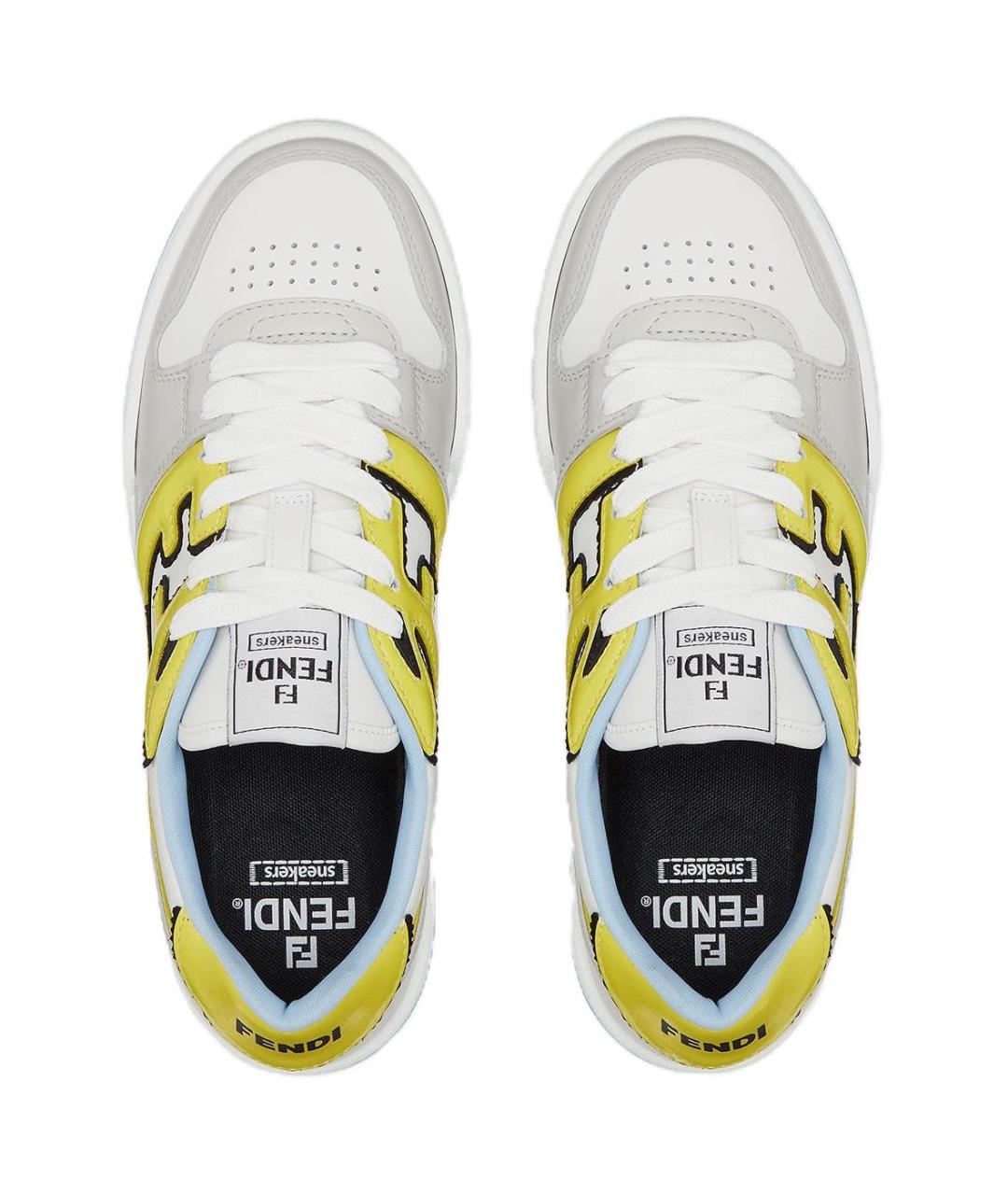 FENDI Серые низкие кроссовки / кеды, фото 4