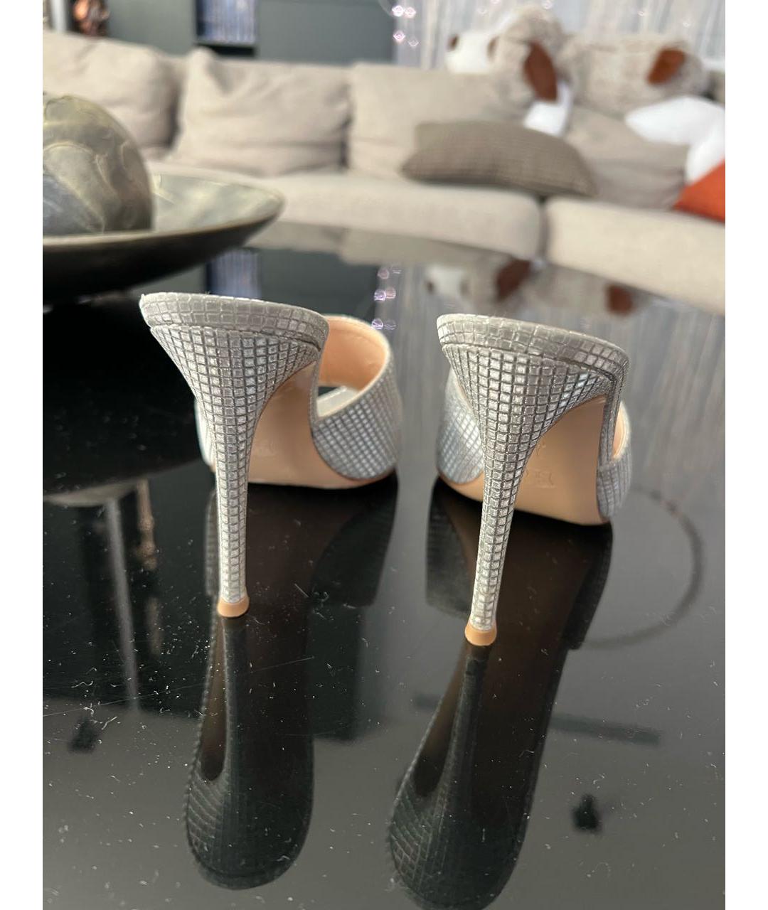 GIANVITO ROSSI Серебряные мюли, фото 3