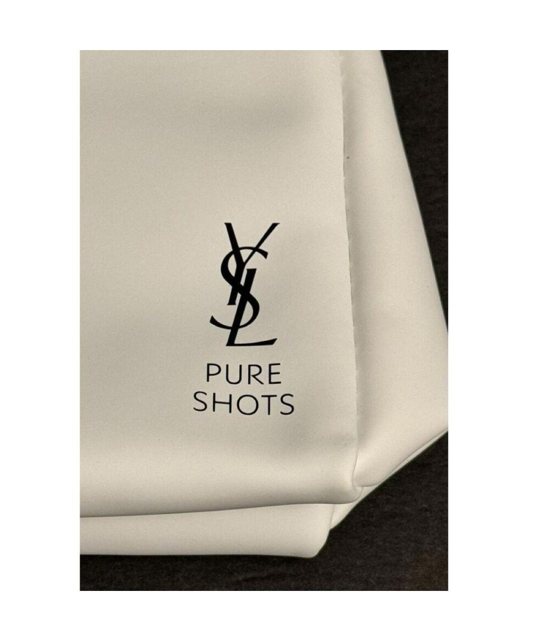 SAINT LAURENT Белая косметичка, фото 5