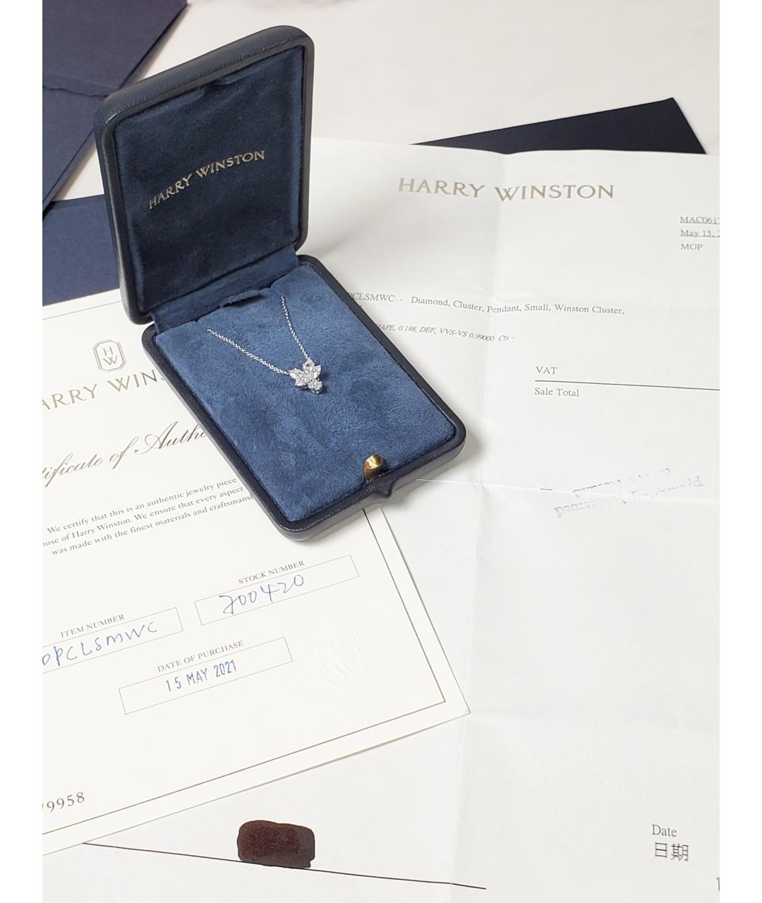 Harry Winston Серебряное платиновое колье, фото 3