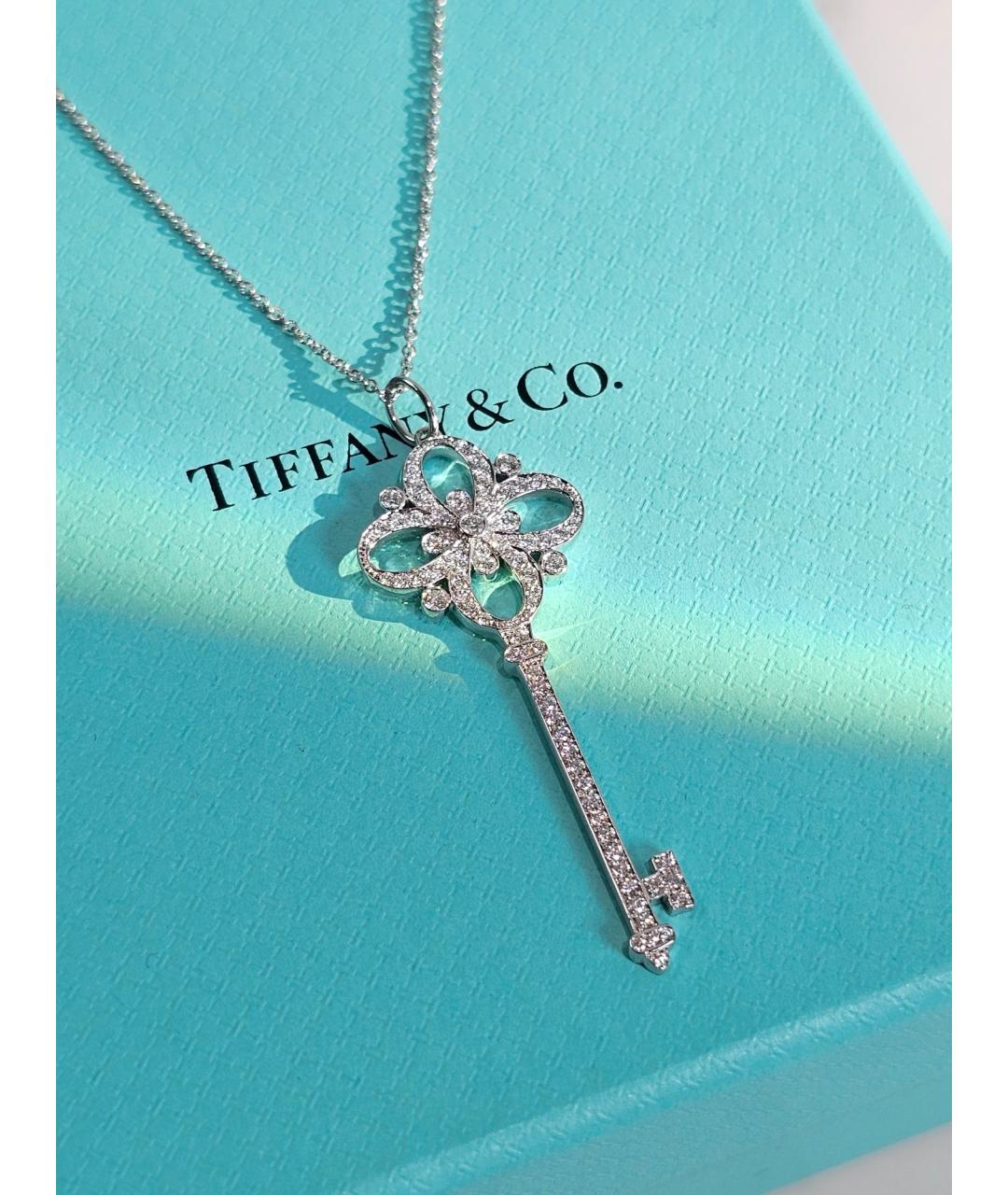 TIFFANY&CO Серебряное платиновое колье, фото 3