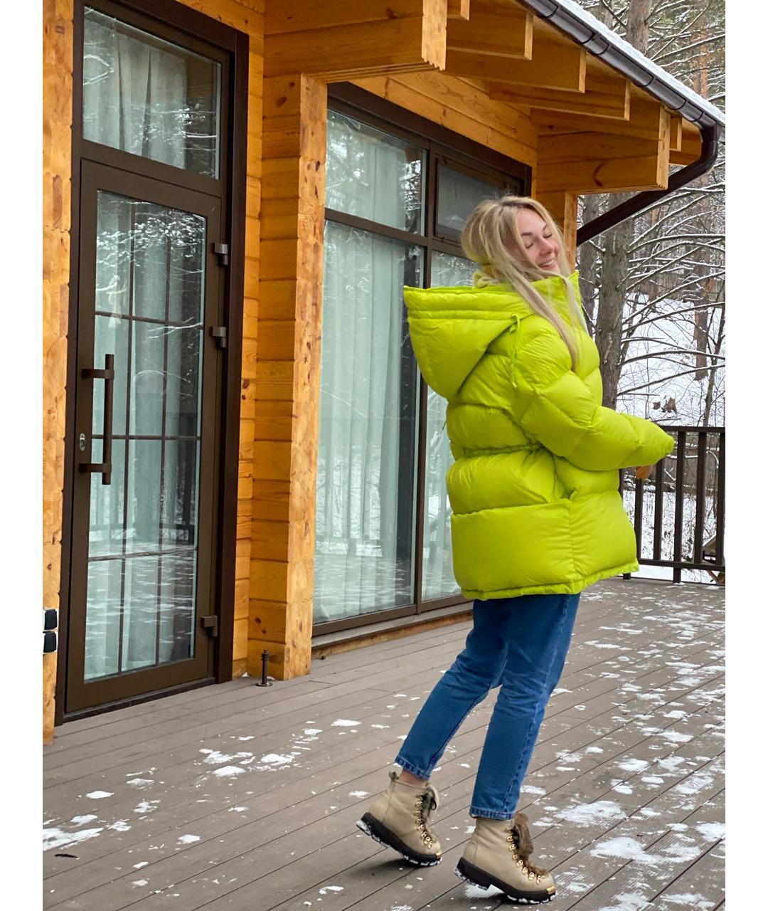 ACNE STUDIOS Салатовый пуховик, фото 8