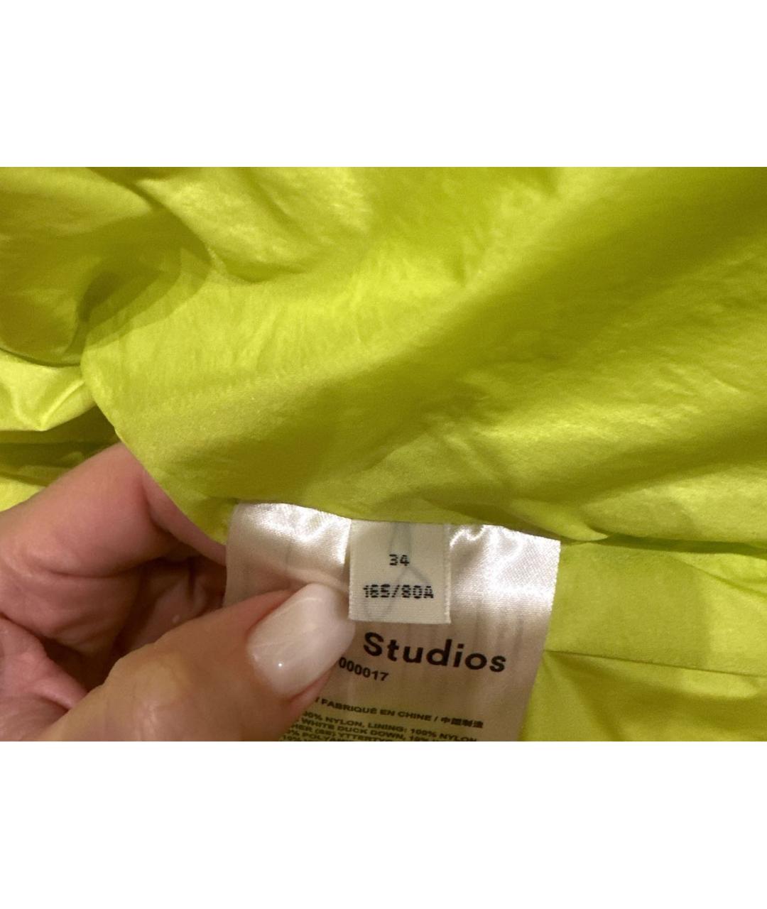 ACNE STUDIOS Салатовый пуховик, фото 5