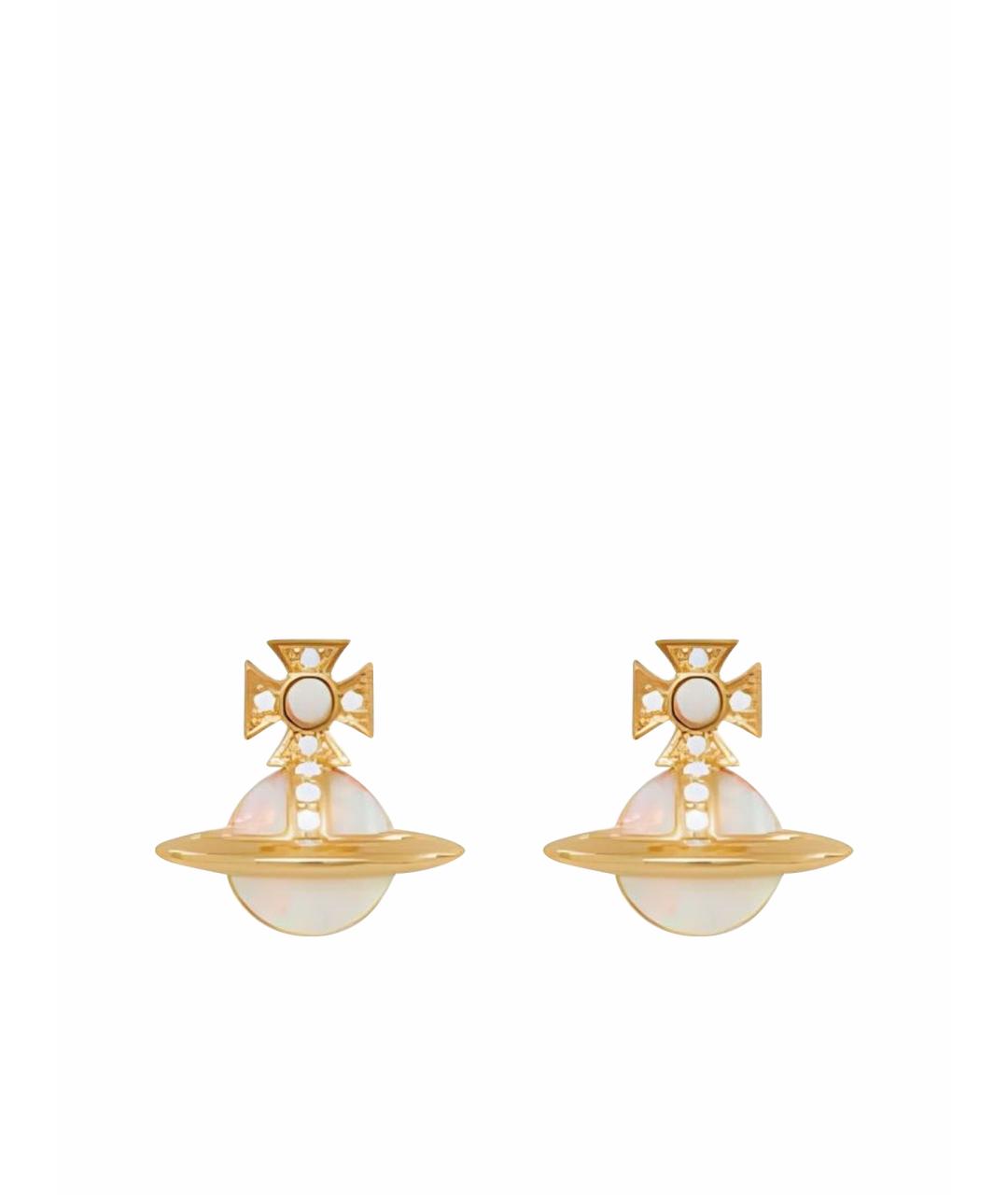 VIVIENNE WESTWOOD Золотые латунные серьги, фото 1