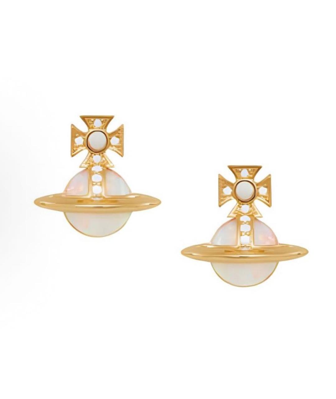 VIVIENNE WESTWOOD Золотые латунные серьги, фото 5