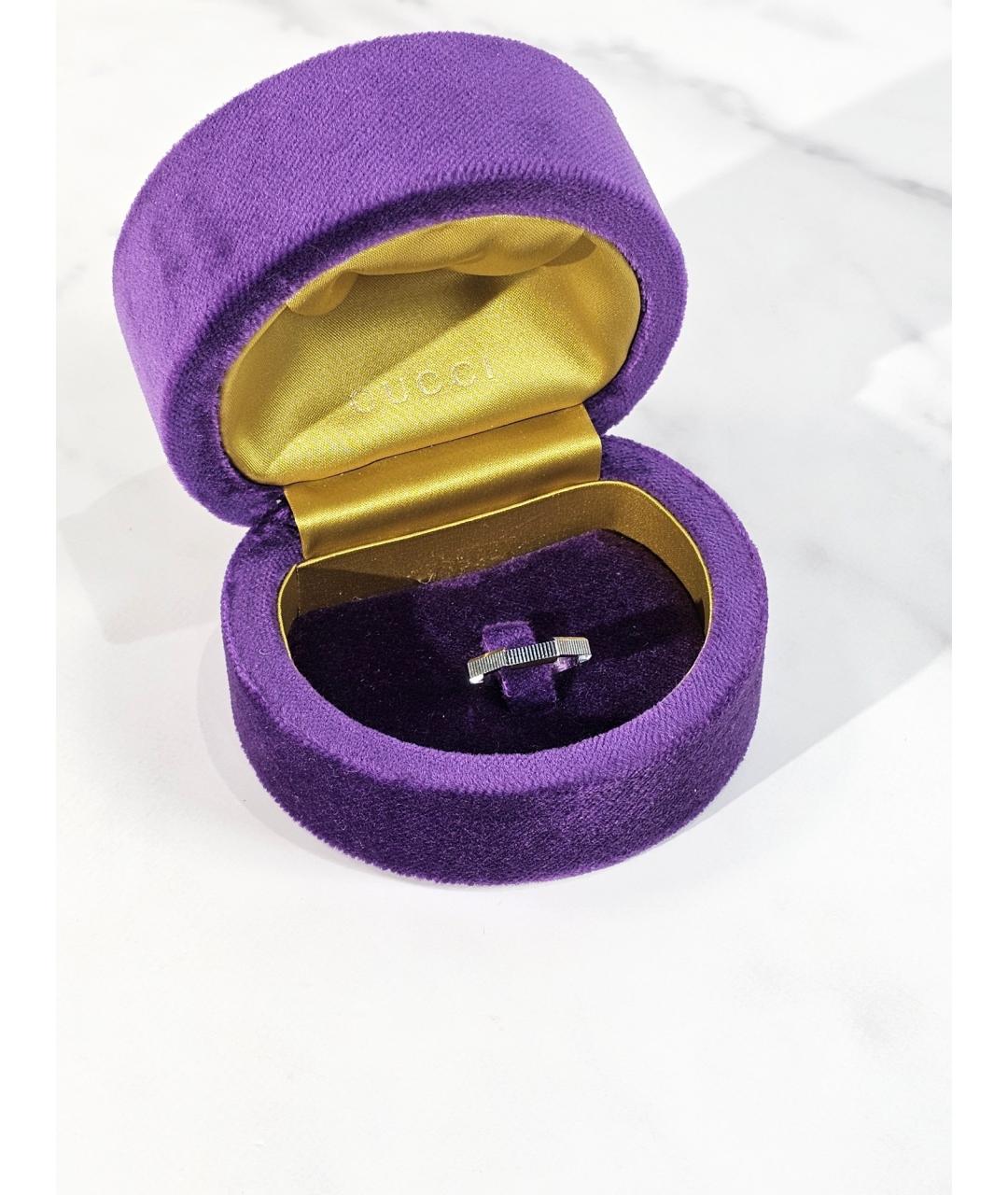 GUCCI Серебряное кольцо из белого золота, фото 2