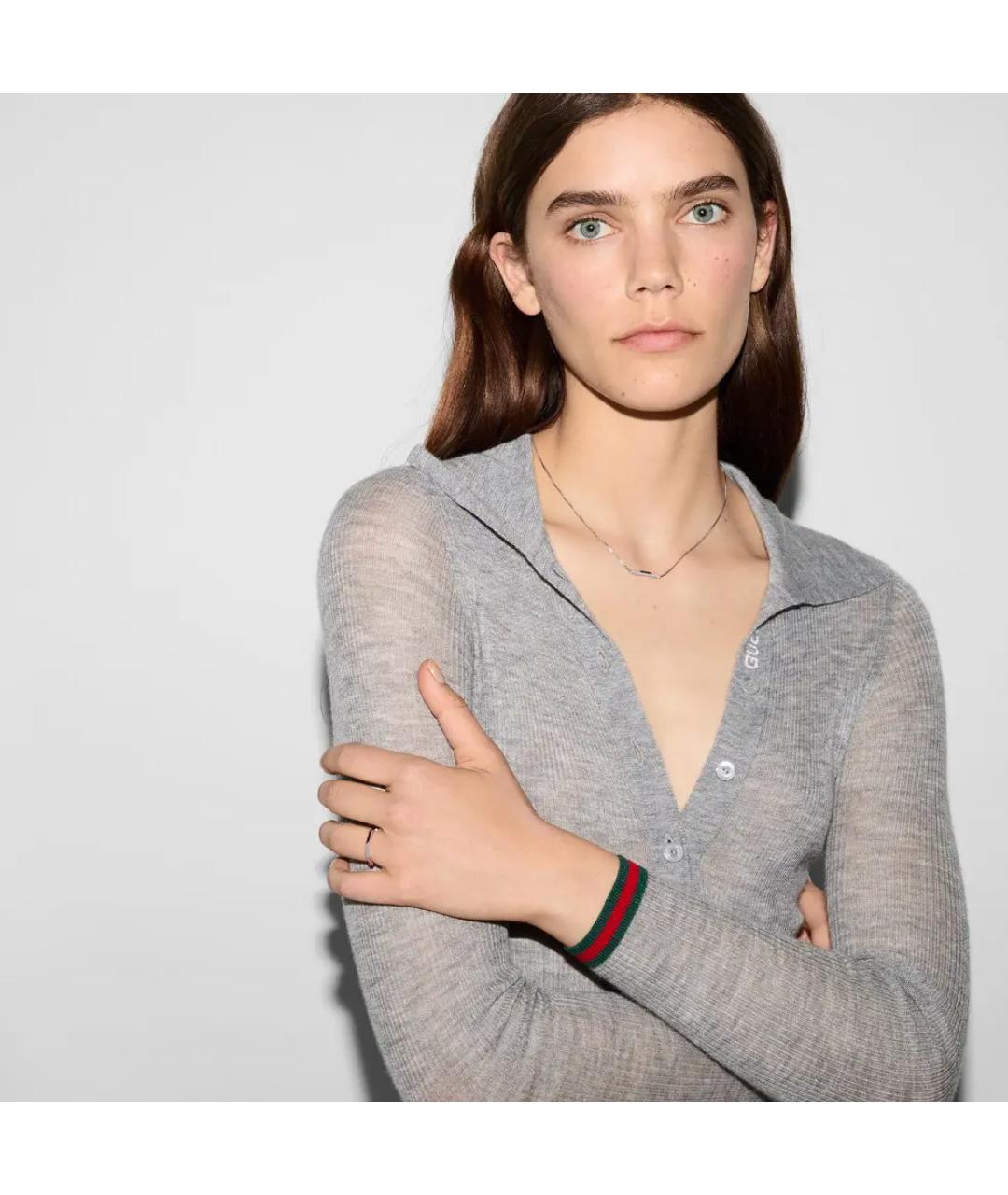 GUCCI Серебряное кольцо из белого золота, фото 3