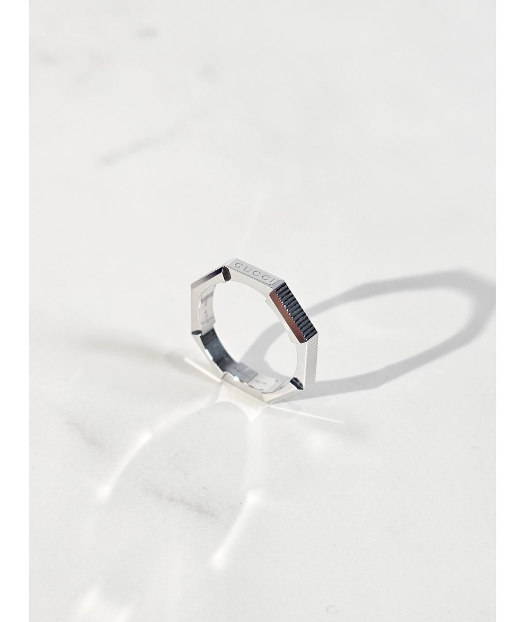 GUCCI Серебряное кольцо из белого золота, фото 4