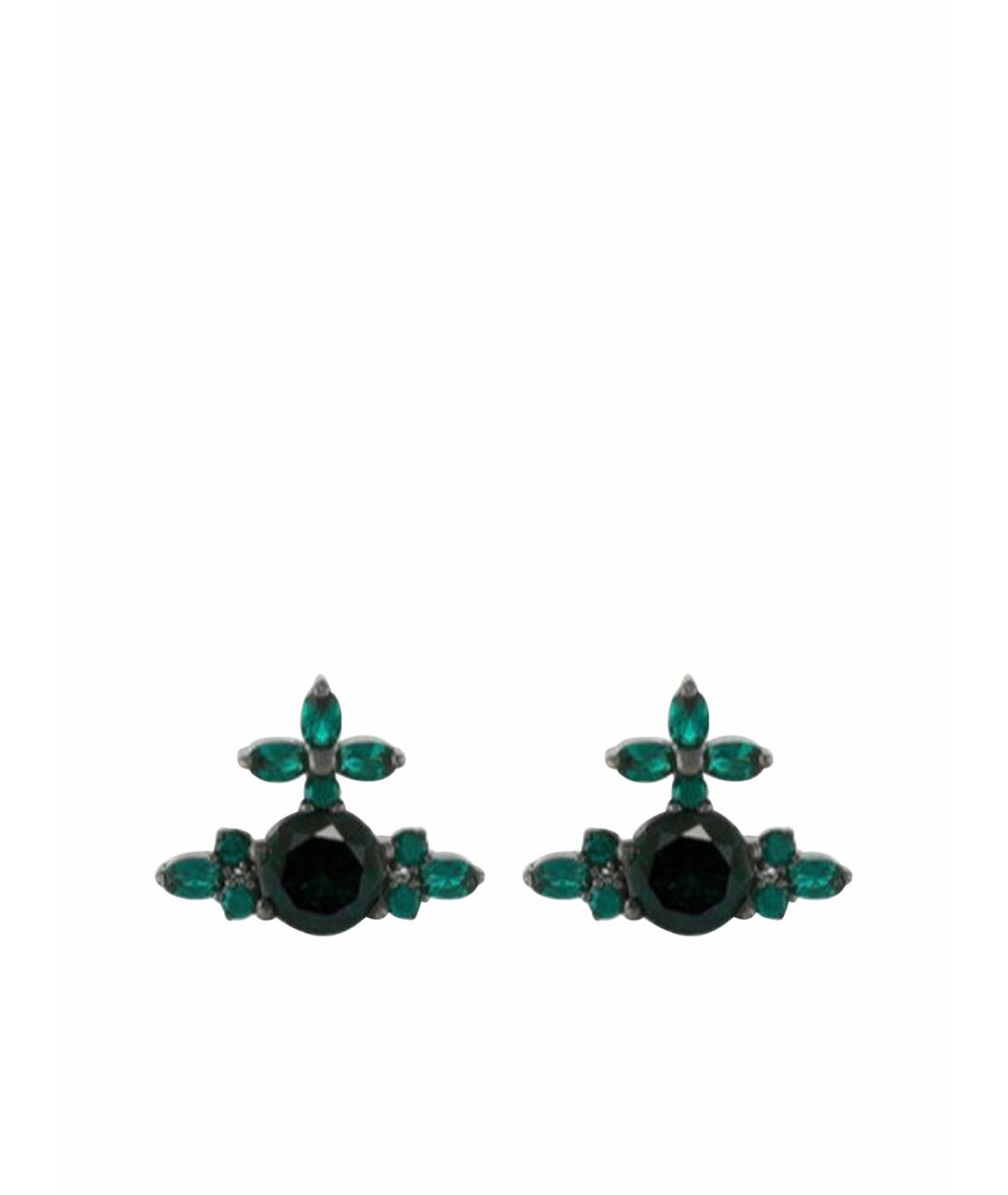 VIVIENNE WESTWOOD Зеленые латунные серьги, фото 1