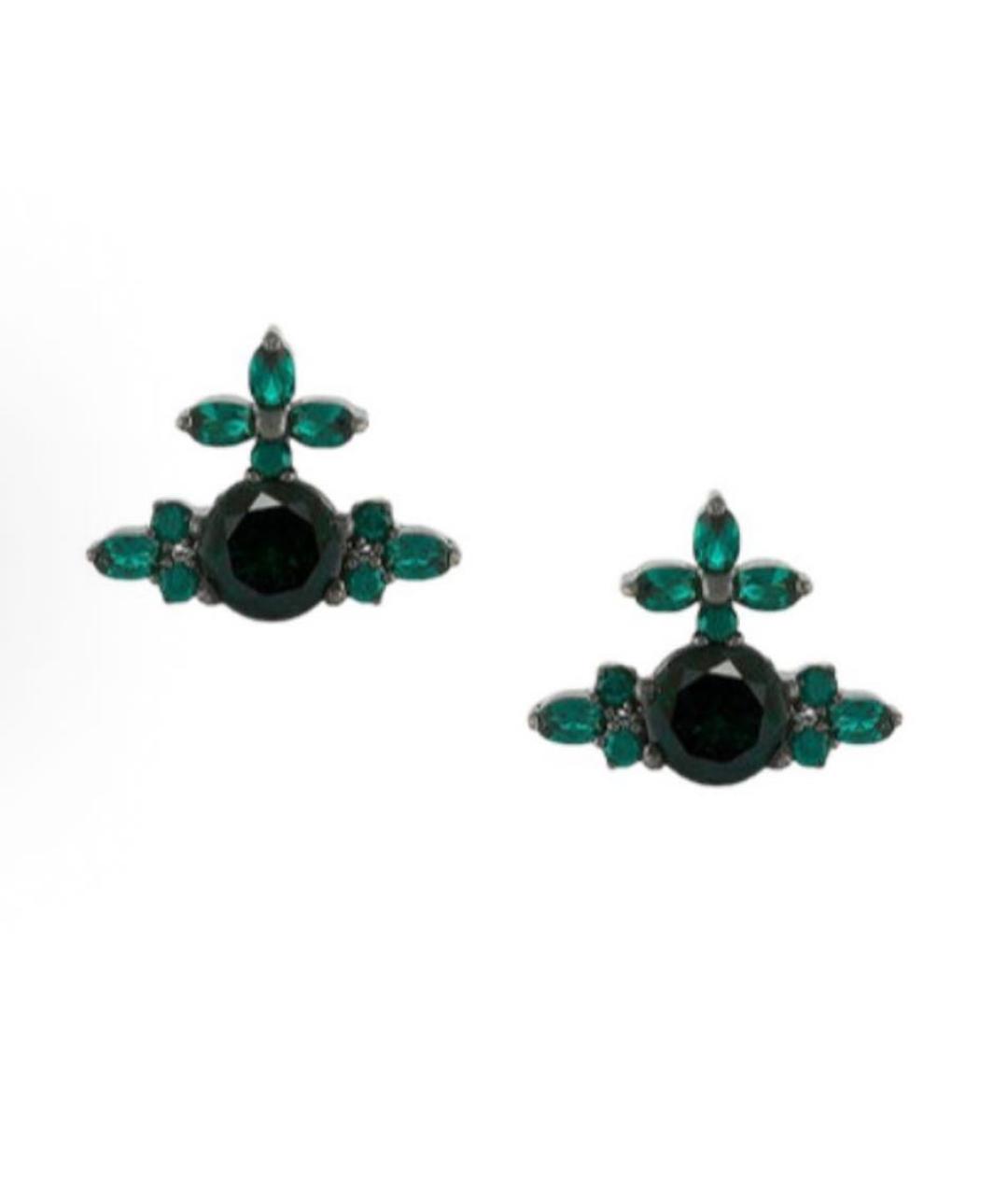 VIVIENNE WESTWOOD Зеленые латунные серьги, фото 3