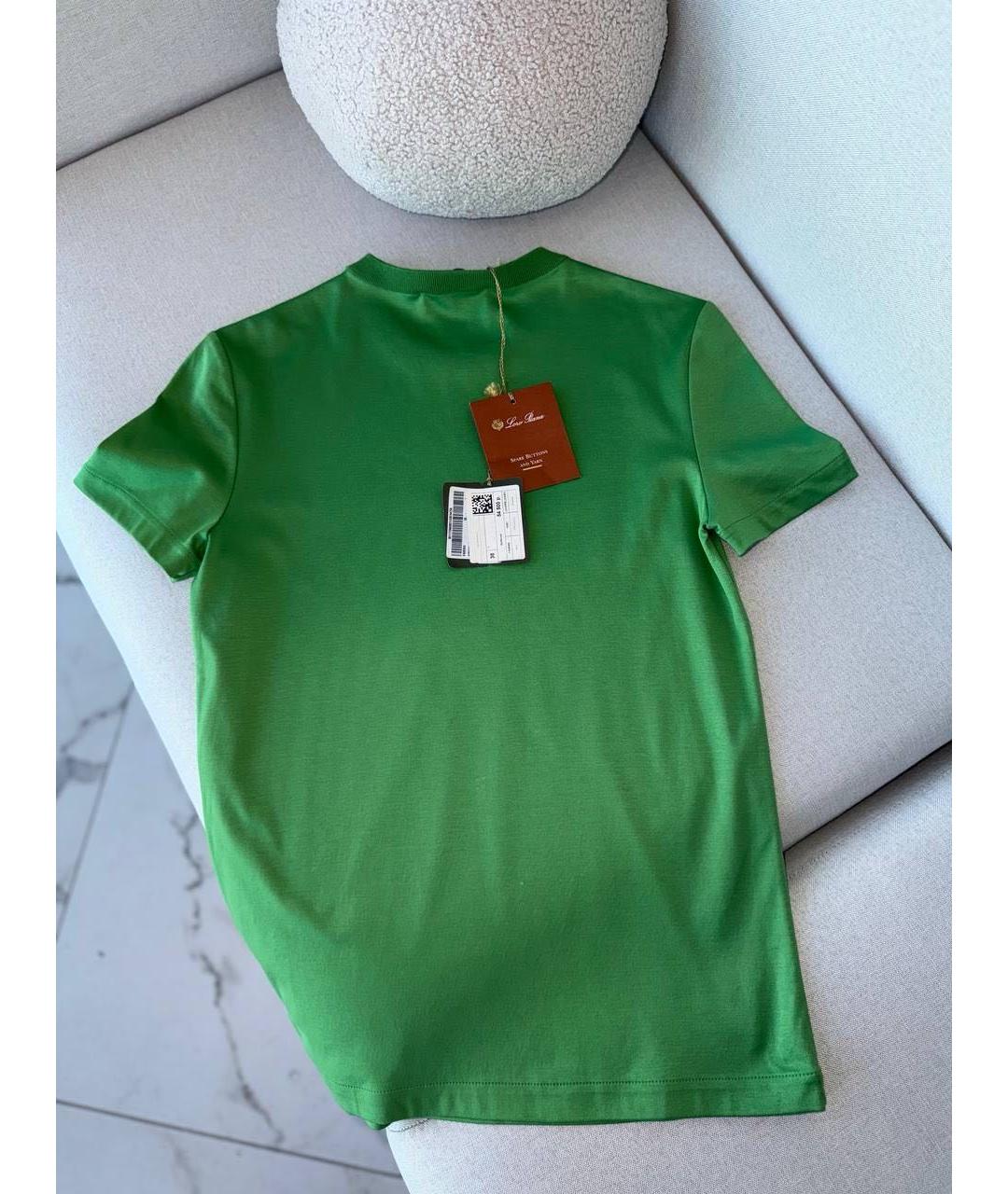 LORO PIANA Зеленая футболка, фото 2