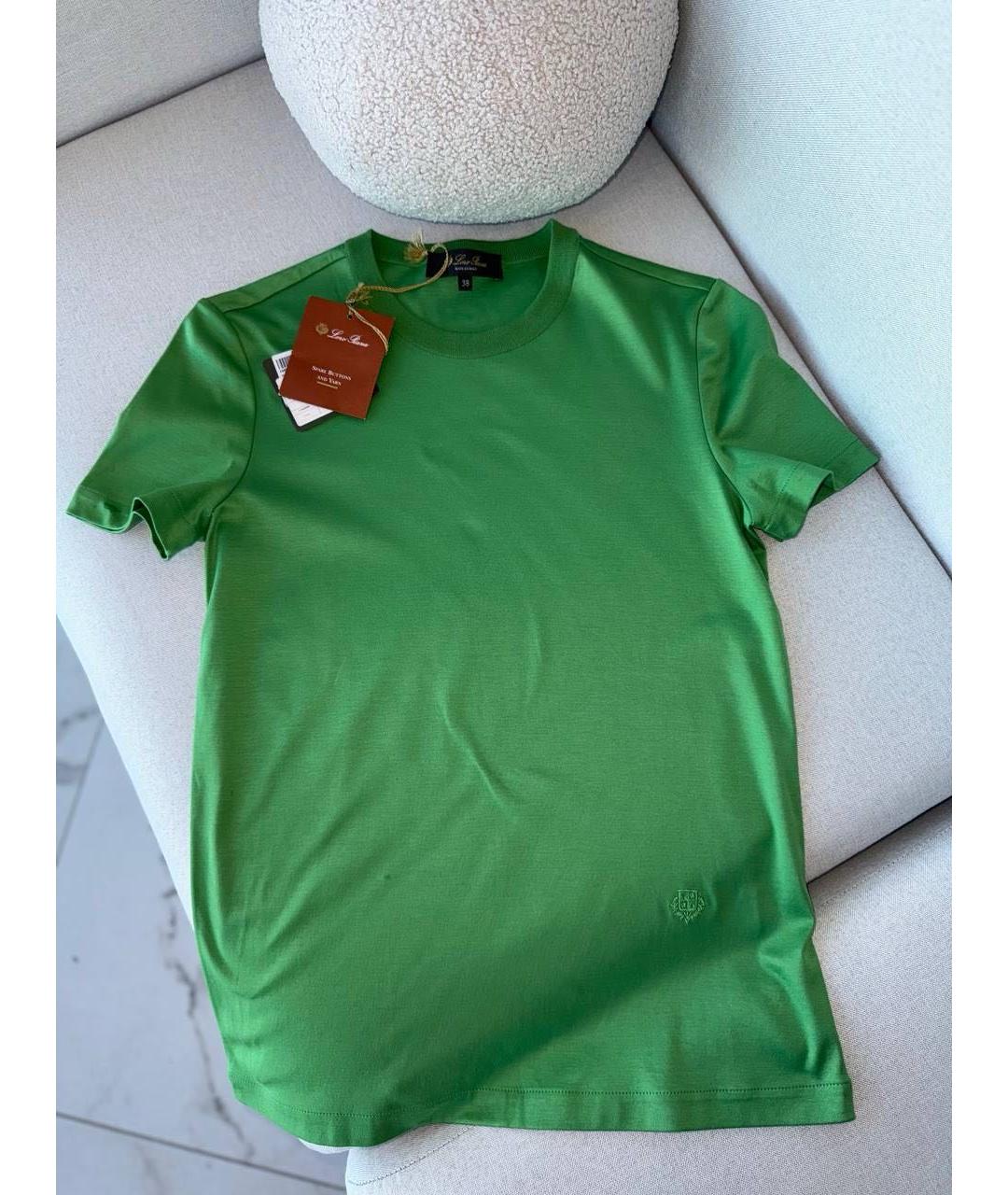 LORO PIANA Зеленая футболка, фото 7