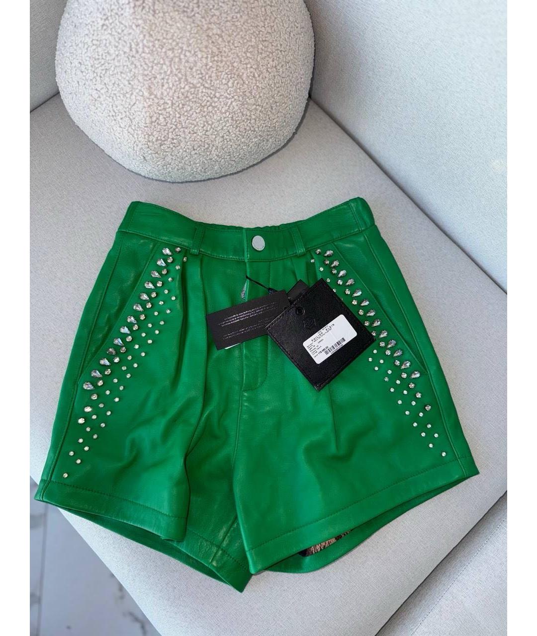 PHILIPP PLEIN Зеленые шорты, фото 6