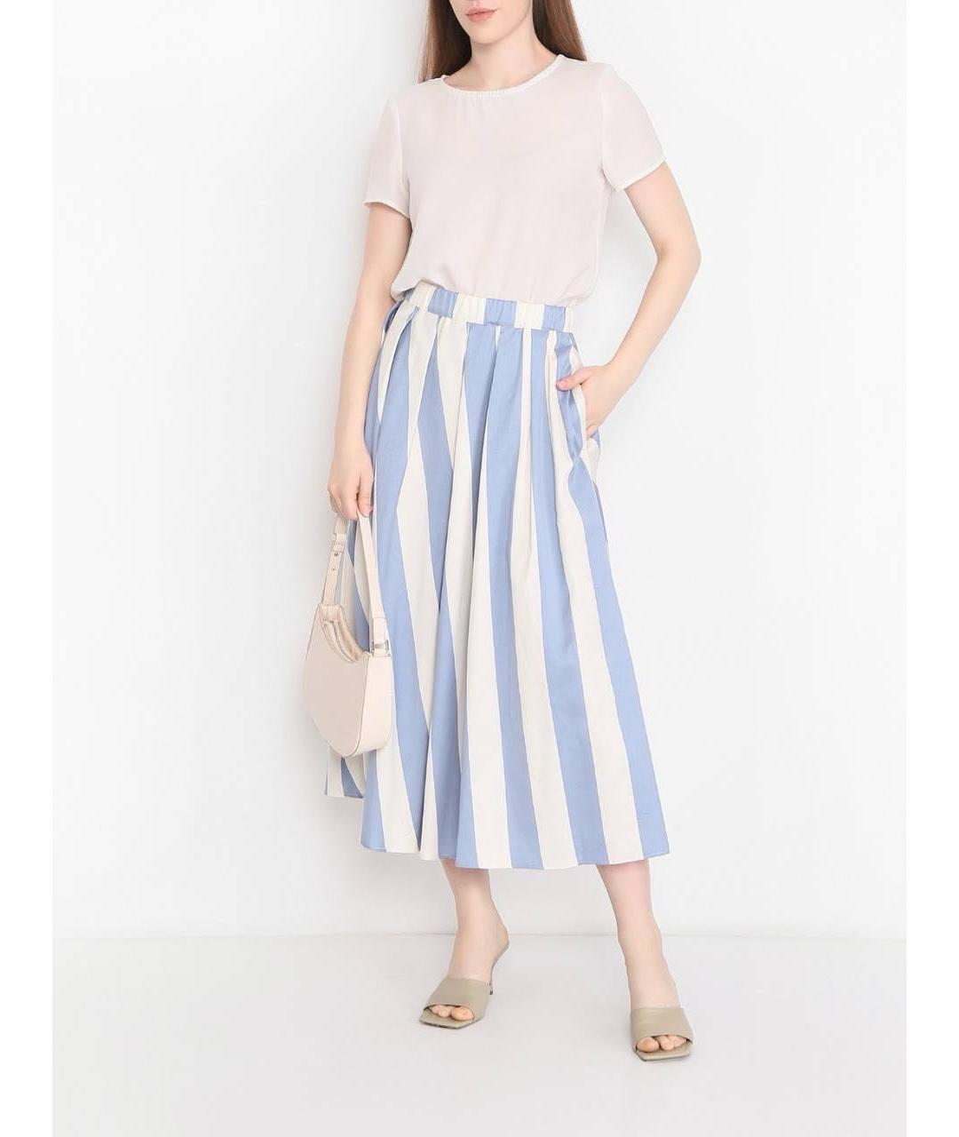 WEEKEND MAX MARA Голубая юбка миди, фото 2