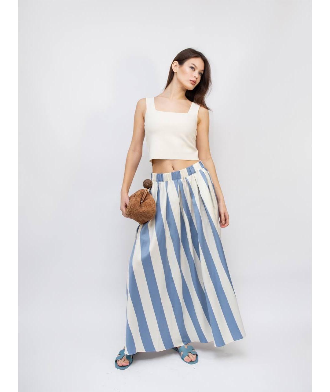 WEEKEND MAX MARA Голубая юбка миди, фото 8