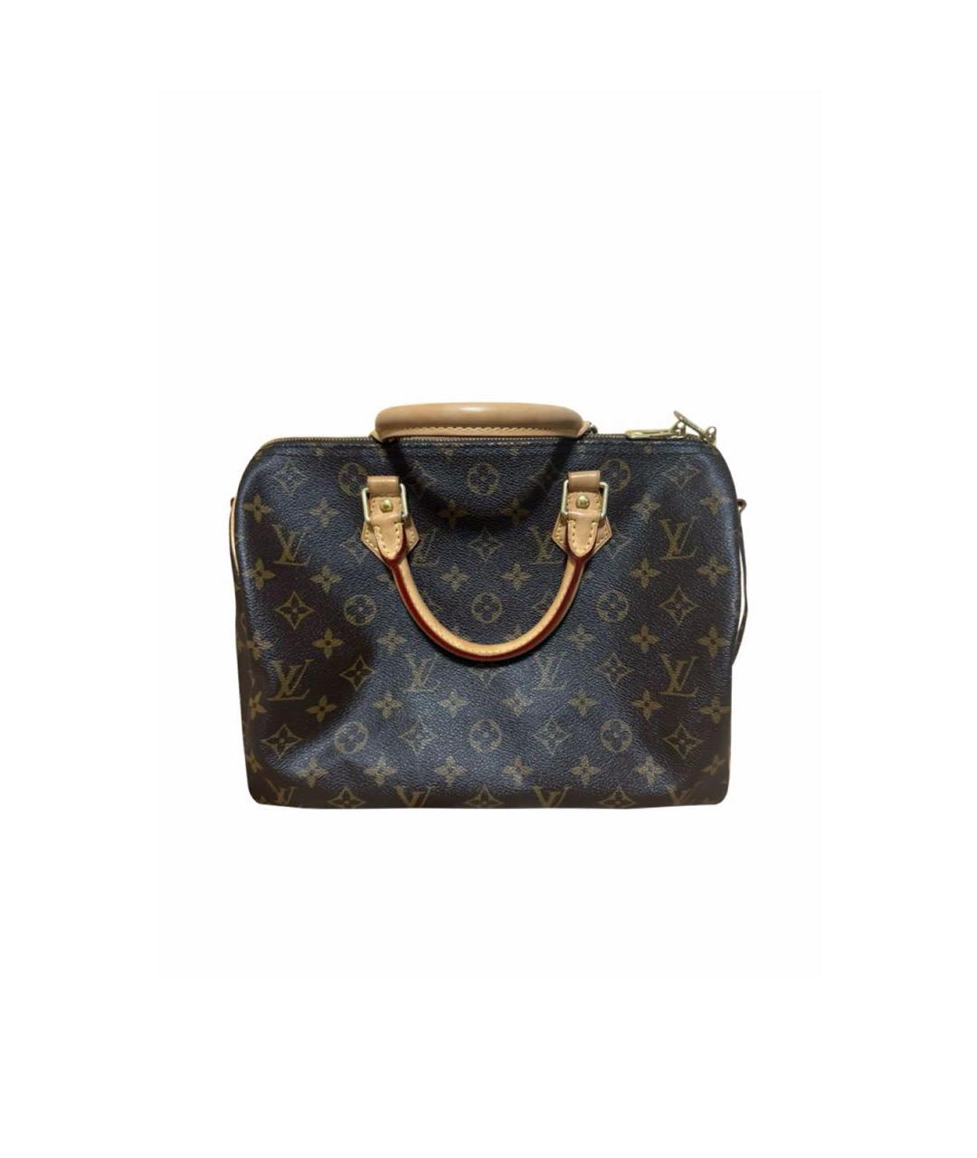 LOUIS VUITTON Коричневая кожаная сумка с короткими ручками, фото 1