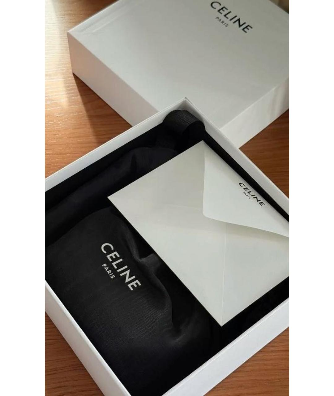 CELINE Золотые латунные серьги, фото 4