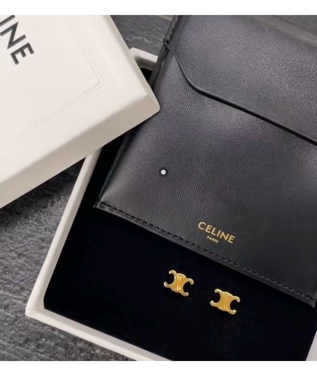 CELINE Золотые латунные серьги, фото 3
