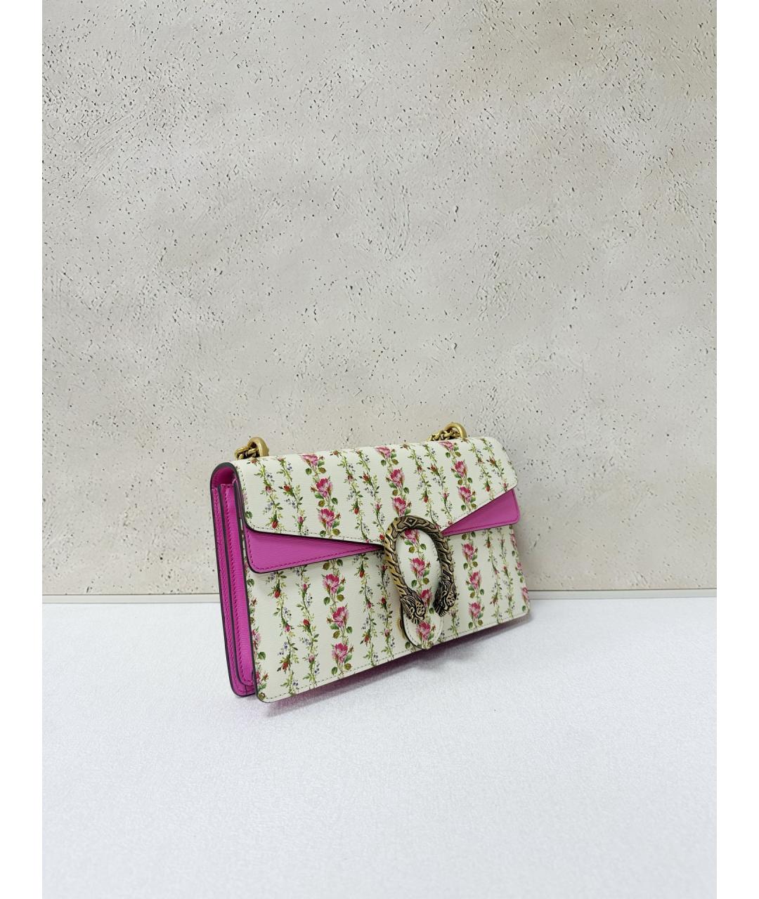 GUCCI Розовая кожаная сумка через плечо, фото 4