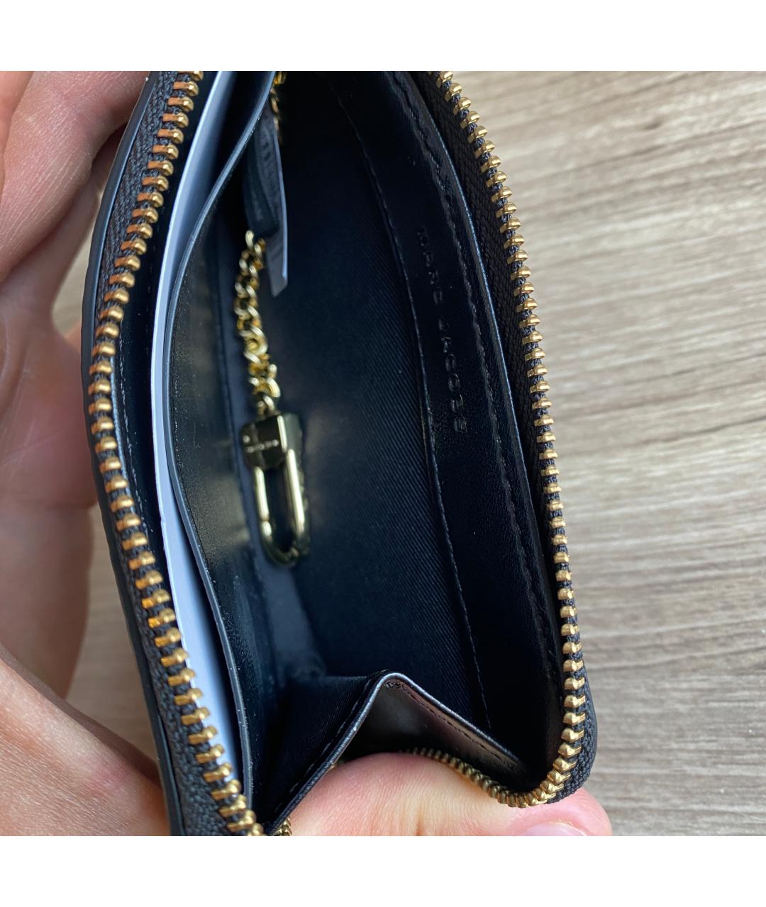 MARC JACOBS Черный кожаный кошелек, фото 4