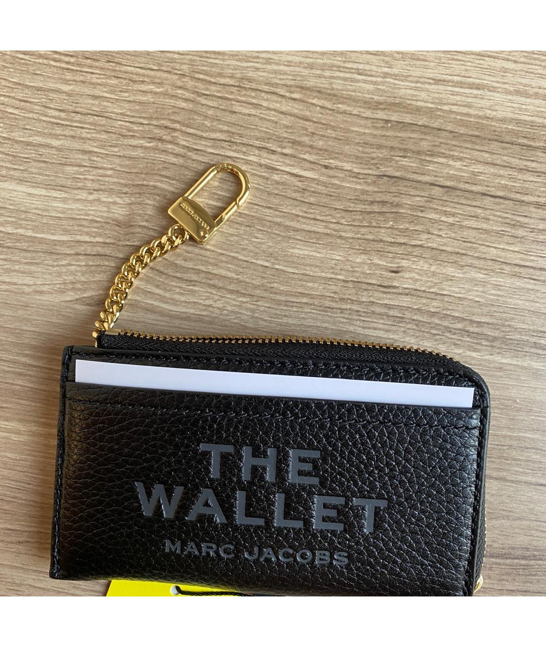 MARC JACOBS Черный кожаный кошелек, фото 2