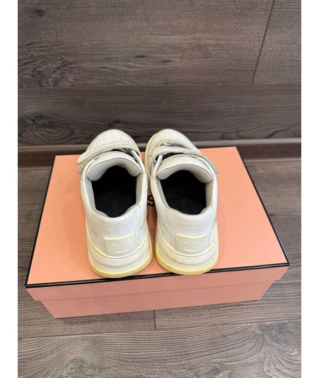 ACNE STUDIOS Белые кожаные кеды, фото 4