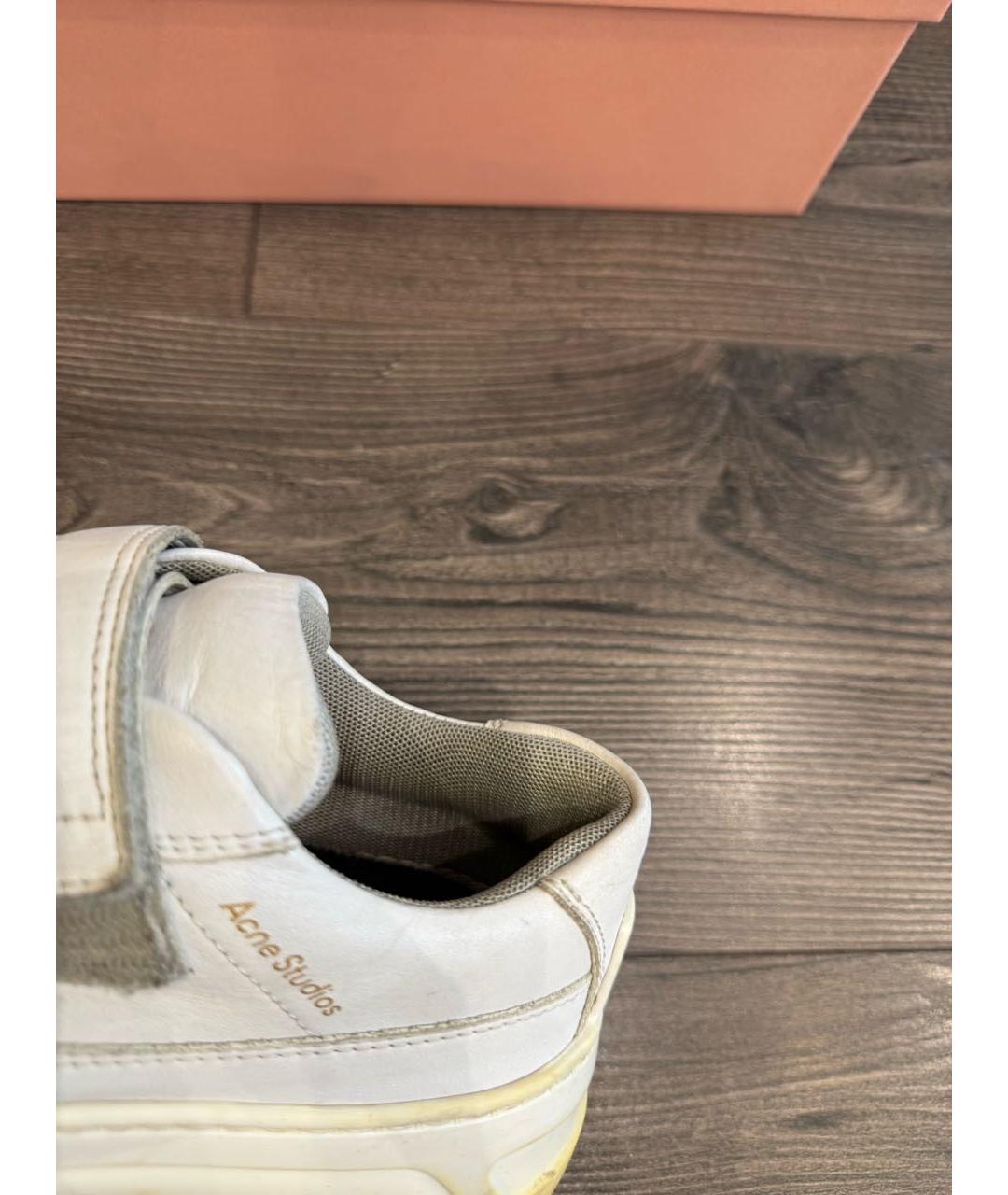 ACNE STUDIOS Белые кожаные кеды, фото 5