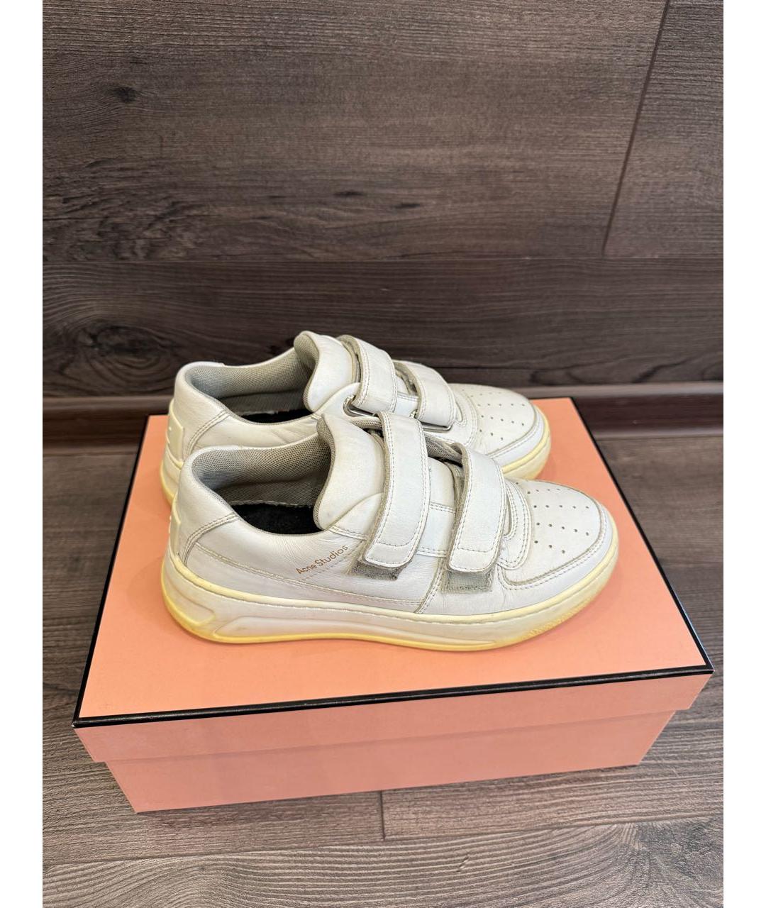 ACNE STUDIOS Белые кожаные кеды, фото 7
