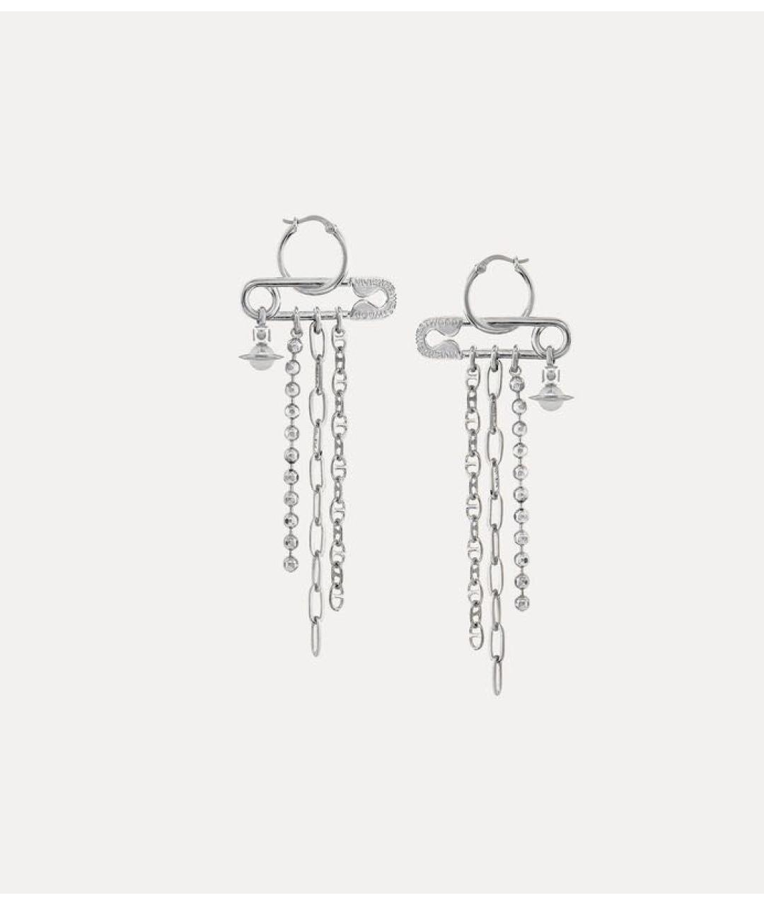 VIVIENNE WESTWOOD Серебряные латунные серьги, фото 4