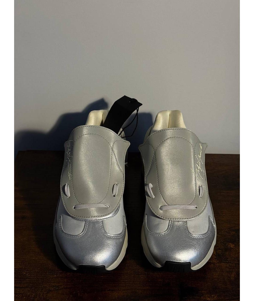 Y-3 Серые кроссовки из искусственной кожи, фото 2