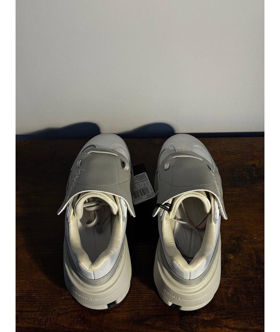 Y-3 Серые кроссовки из искусственной кожи, фото 3