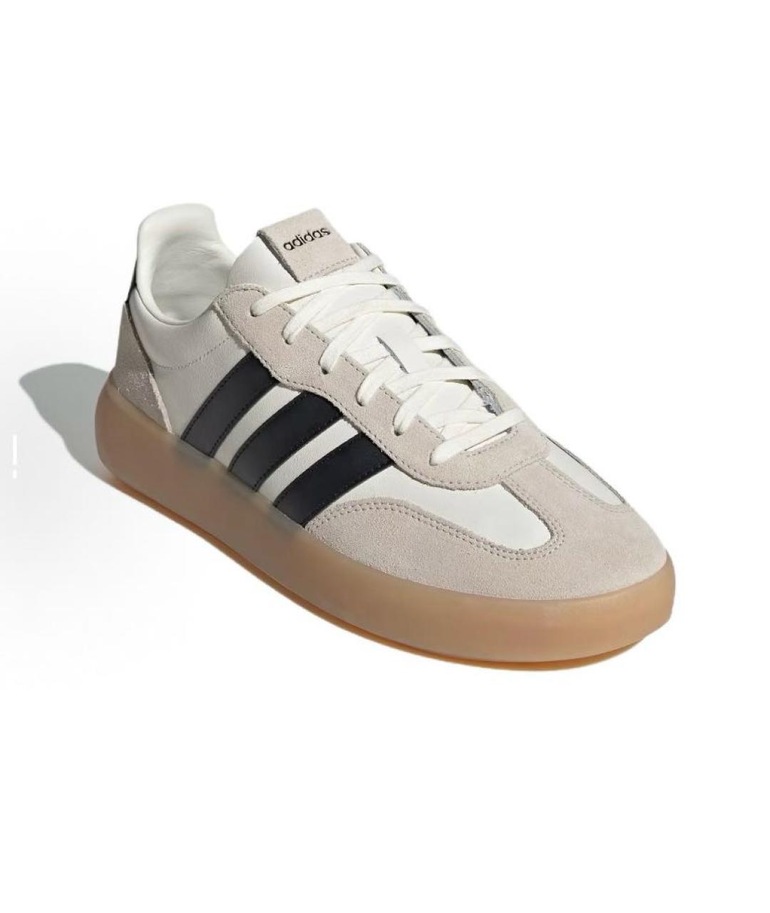 ADIDAS Бежевые кожаные кроссовки, фото 3