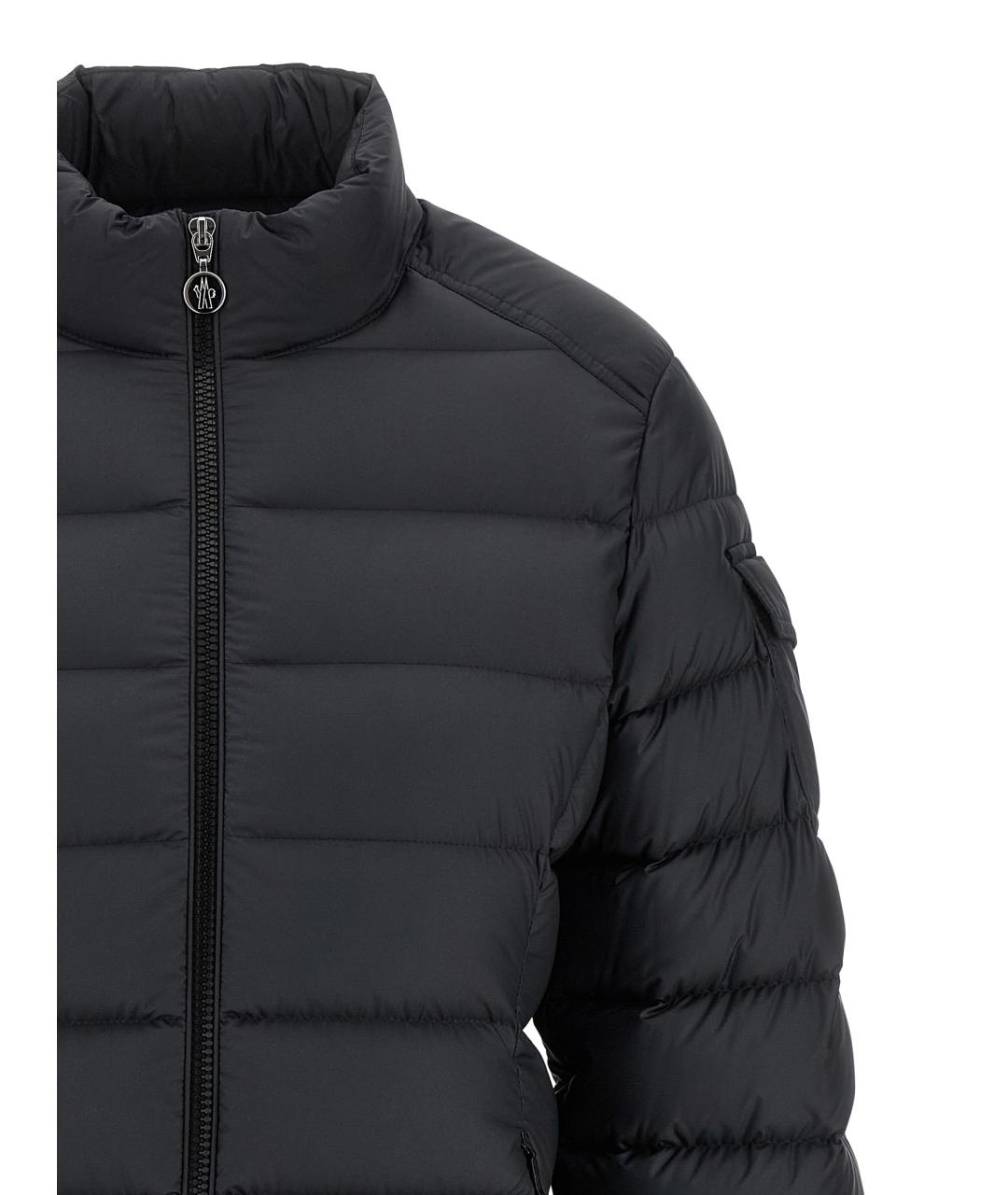 MONCLER Черный полиамидовый пуховик, фото 3