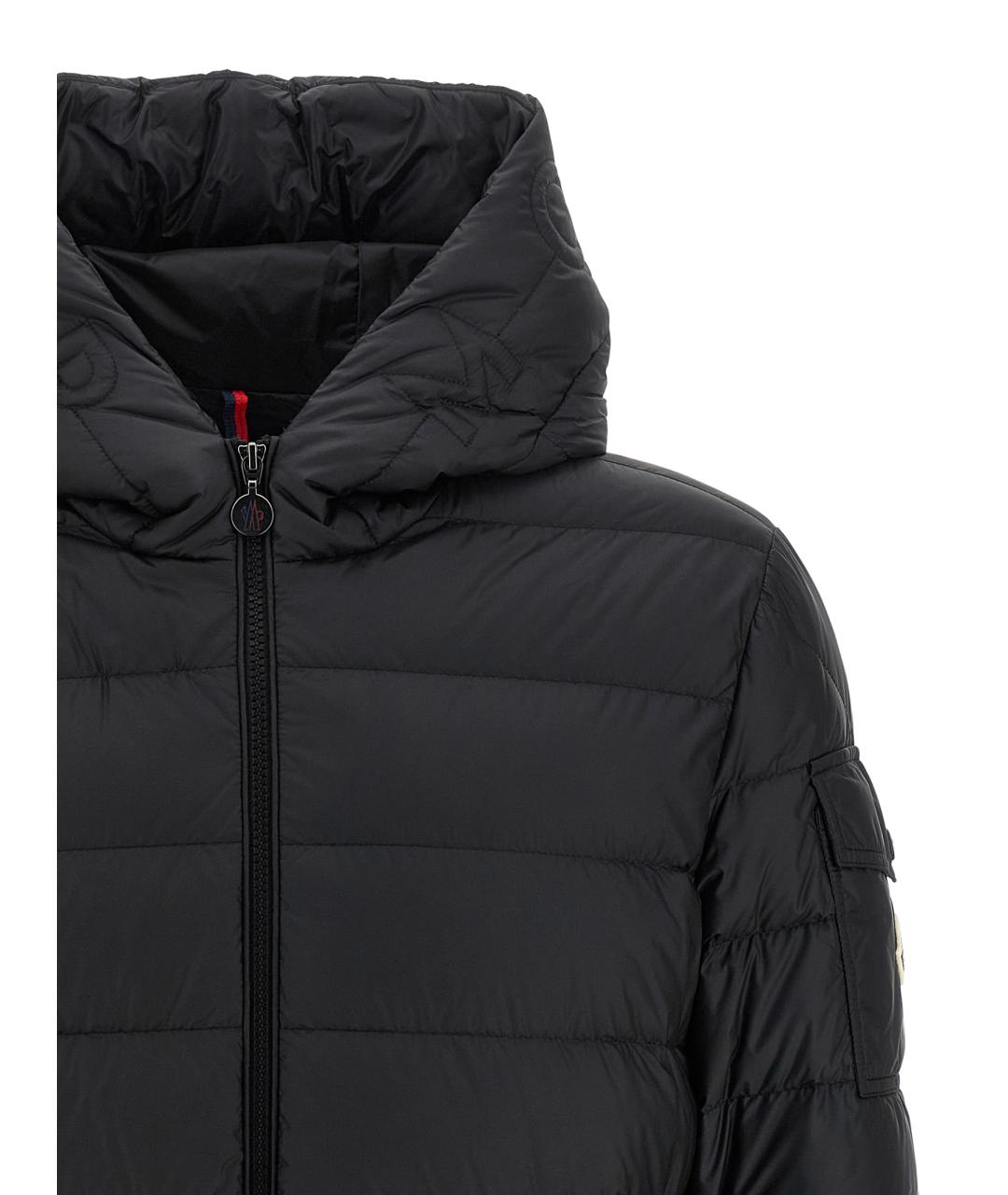 MONCLER Черный полиамидовый пуховик, фото 3
