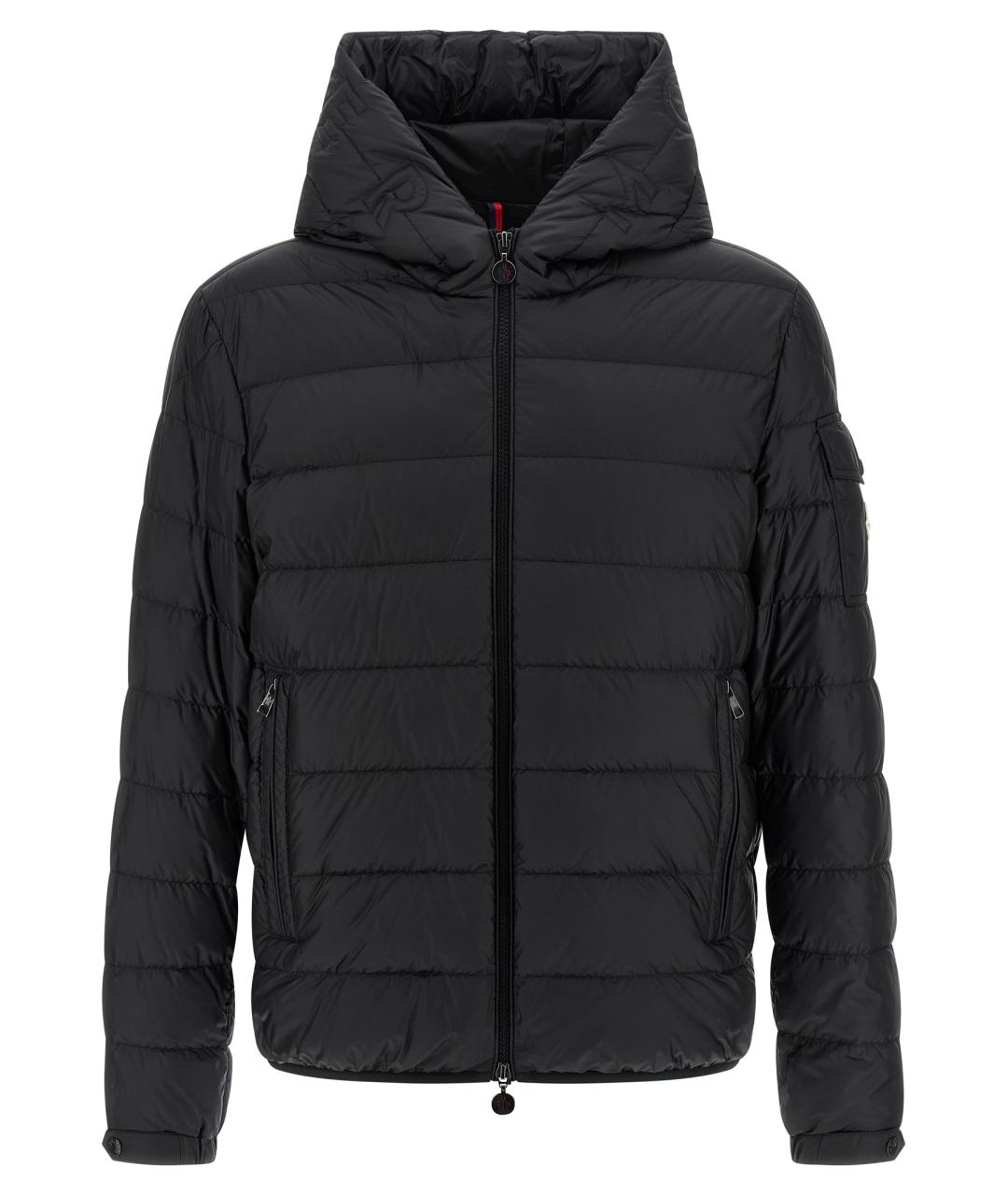 MONCLER Черный полиамидовый пуховик, фото 1
