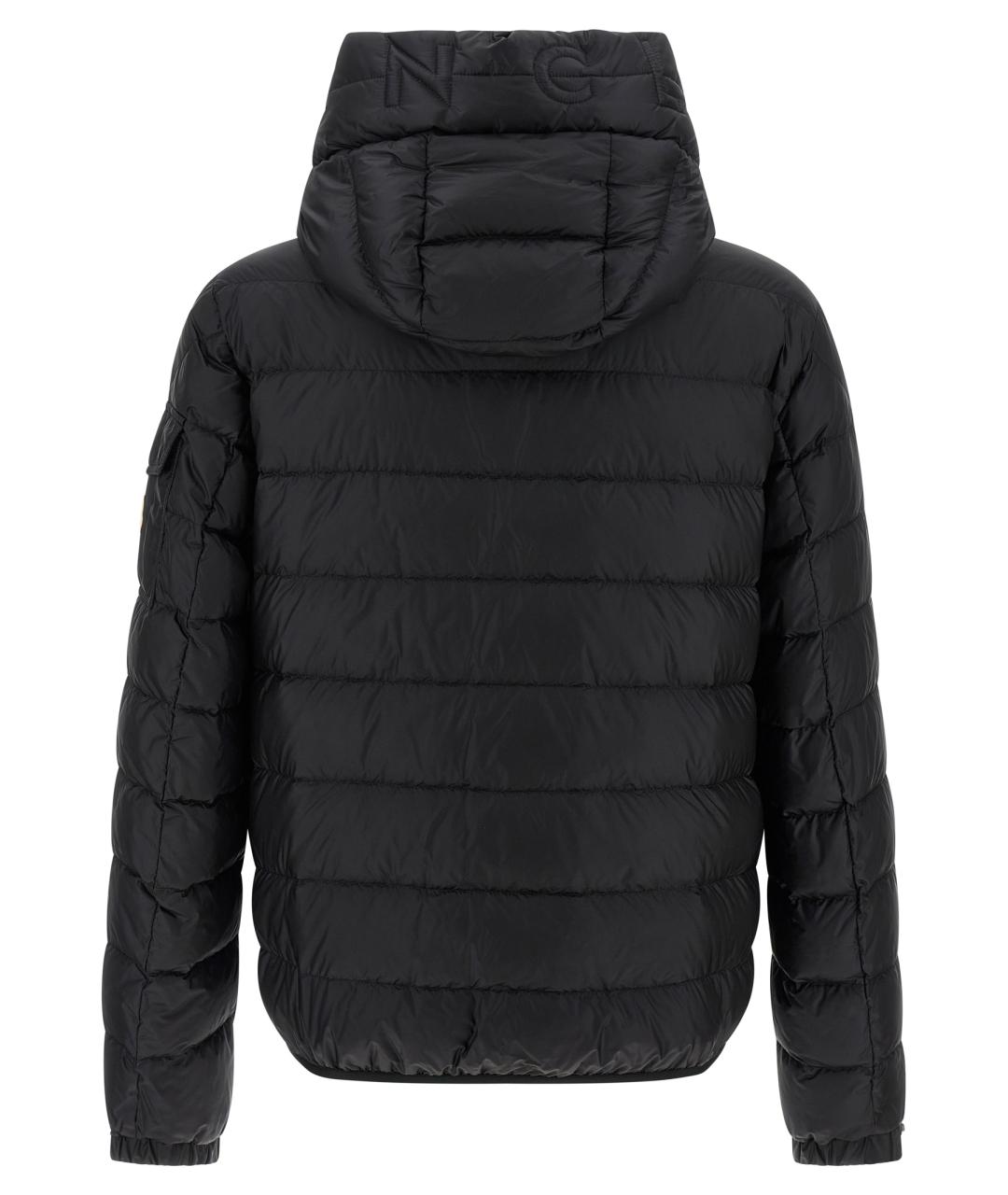 MONCLER Черный полиамидовый пуховик, фото 2
