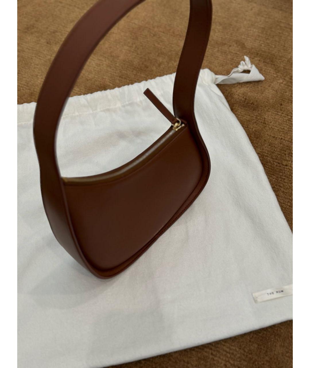 THE ROW Коричневая кожаная сумка с короткими ручками, фото 2