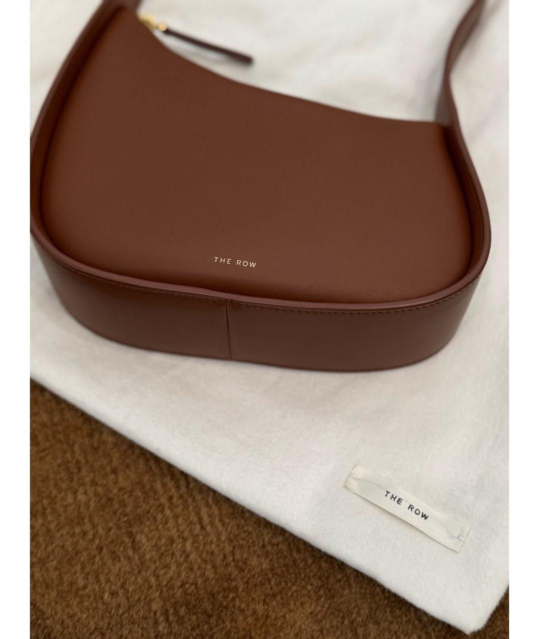 THE ROW Коричневая кожаная сумка с короткими ручками, фото 5